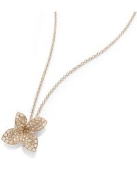 Pasquale Bruni - Giardini Segreti Petit 18K Rose Diamond Flower Necklace - Lyst