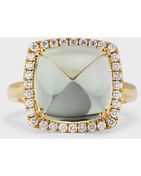 David Kord - 18k Yellow Gold Ring With Green Amethyst And Diamonds, Size 7, 8.44tcw - Lyst