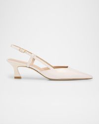 Stuart Weitzman - Vinnie Patent Kitten Slingback Pumps - Lyst