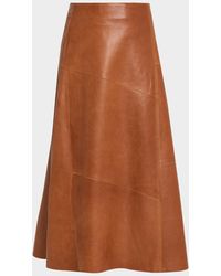 Arma - Vayenne A-Line Leather Midi Skirt - Lyst