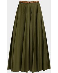 Dice Kayek - Belted Pleated Midi Skirt - Lyst