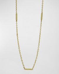 Lagos - 18k Gold Superfine Caviar Beaded 5-station Chain Necklace - Lyst