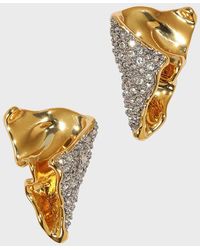 Alexis - Solanales Crystal Folded Earrings - Lyst