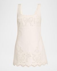 LoveShackFancy - Fable Embroidered Mini Dress - Lyst