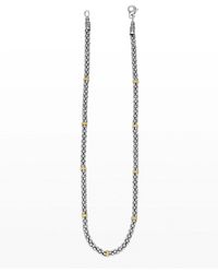 Lagos - Sterling & 18K Caviar Station Necklace, 16" - Lyst