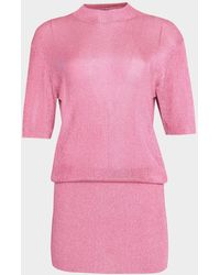 SER.O.YA - Rae Metallic Knit Mini Dress - Lyst