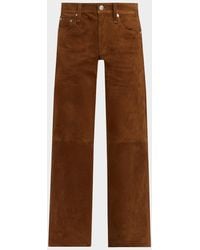 Rag & Bone - Cam Low-Rise Suede Pants - Lyst