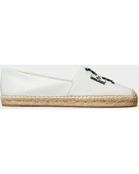 Tory Burch - Ines Leather Double T Espadrilles - Lyst