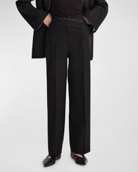 Rohe - Tailored Crisscross Wool Trousers - Lyst