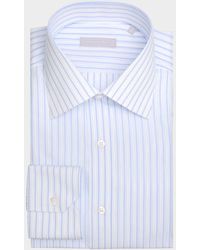 Stefano Ricci - Cotton Multi-Stripe Point Collar Dress Shirt - Lyst
