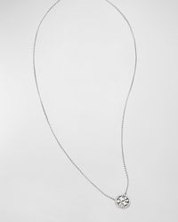 Tory Burch - Silvertone & Swarovski Crystal Logo Necklace - Lyst