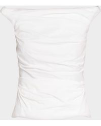 Jonathan Simkhai - Maisel Gathered Cotton Top - Lyst