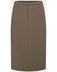 Vince - Belted Midi Pencil Skirt - Lyst