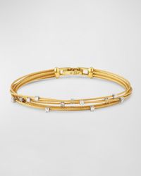 Paul Morelli - 18K Seven-Strand Cable Wire Bracelet With Diamonds - Lyst