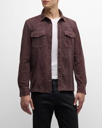 PAIGE - Baltimore Suede Overshirt - Lyst