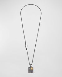 Marco Dal Maso - Oxidized And 18K Pendant Necklace With Diamond - Lyst
