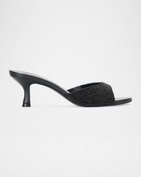 STAUD - Brigitte 55Mm Beaded Kitten-Heel Sandals - Lyst