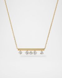 Hearts On Fire - 18K Barre Floating Diamond Pendant Necklace - Lyst
