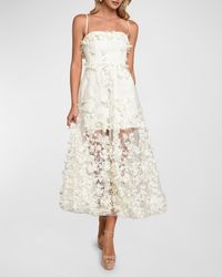 HELSI - Audrey Embroidered Floral Applique Midi Dress - Lyst