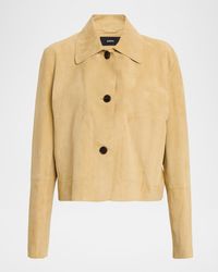 Arma - Emy Button-Down Goatskin Suede Jacket - Lyst