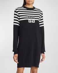 Givenchy - Cashmere Short Dress With 4G Embroidery - Lyst