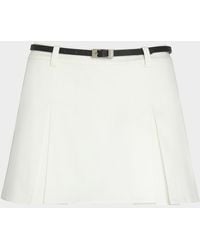 SER.O.YA - Tash Poplin Skort With Leather Belt - Lyst