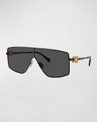 Miu Miu - Oversized Shield Metal Sunglasses - Lyst
