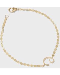 Lana Jewelry - Micro Cursive Initial Bracelet - Lyst