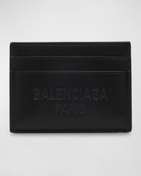 Balenciaga - Duty Free Embossed Logo Leather Card Holder - Lyst