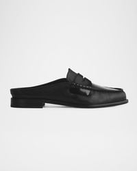Rag & Bone - Carter Leather Penny Loafer Mules - Lyst