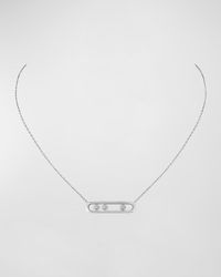 Messika - Move Classic 18K 3 Diamond Necklace - Lyst