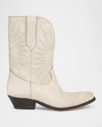 Golden Goose - Wish Star Embroidered Suede Cowboy Boots - Lyst