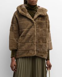 Kelli Kouri - Hooded Faux Fur Jacket - Lyst