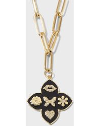 Sydney Evan - 14K & Diamond Paperclip Chain Charm Necklace - Lyst