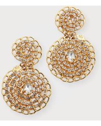 Gas Bijoux - Onde Gourmette Drop Earrings With Crystals - Lyst