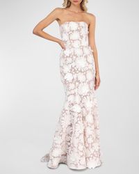 HELSI - Jessica Strapless Embroidered Mermaid Gown - Lyst