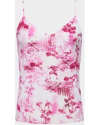 L'Agence - Jane Toile Spaghetti-Strap Tank Top - Lyst