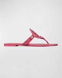 Leather sandals Tory Burch Pink size 7 US in Leather - 25499137