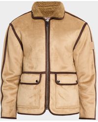 Scotch & Soda - Apos;Faux Shearling Full-Zip Jacket With Sleeve Label - Lyst