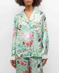 Karen Mabon - Printed Cropped Pajama Set - Lyst
