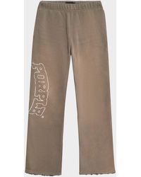 Purple - Slab Outline Fleece Sweatpants - Lyst