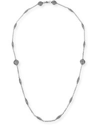 Konstantino - Sterling Etched Dot Chain Necklace, 36"L - Lyst