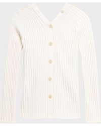 Theory - Buttoned Wool-Blend Cardigan - Lyst