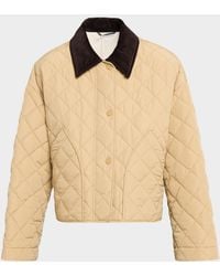 Weekend by Maxmara - Quilted Corduroy-Collar Jacket - Lyst