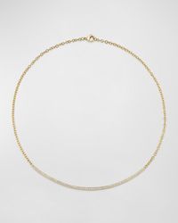 WALTERS FAITH - Clive 18k Yellow Gold And Diamond Fluted Bar Necklace - Lyst