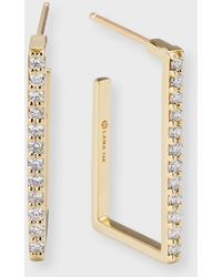 Lana Jewelry - Flawless 14K Rectangle Diamond Hoop Earrings - Lyst