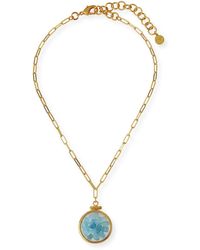 Nest - Aquamarine Stone Shaker Pendant Necklace - Lyst