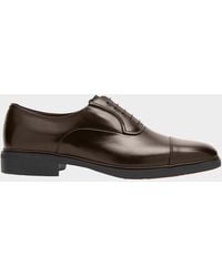 Santoni - Easy Leather Cap-Toe Oxfords - Lyst