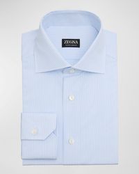 ZEGNA - Cotton Stripe Trofeo Comfort Dress Shirt - Lyst