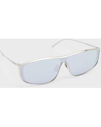 Saint Laurent - Sl 605 Metal Rectangle Sunglasses - Lyst